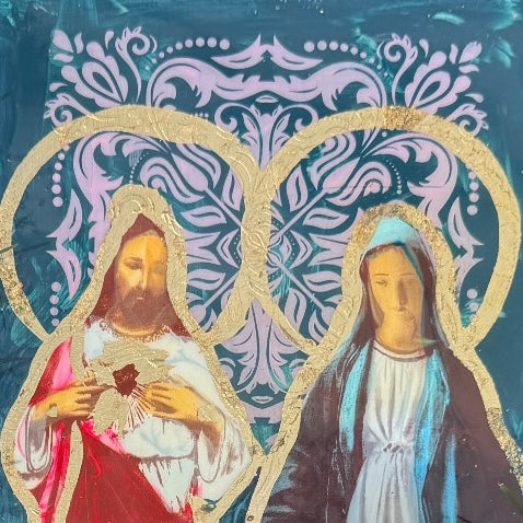 Sacred Heart Duo 10x10” (2)