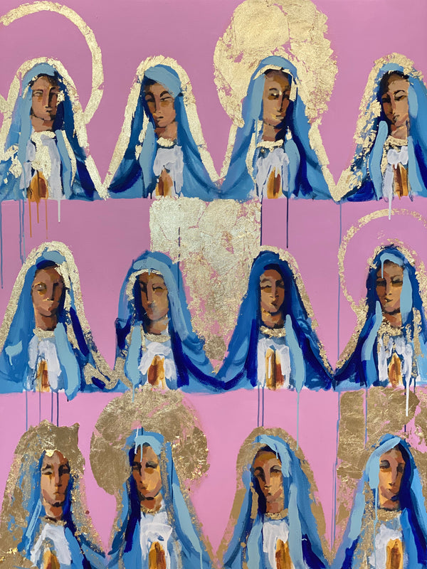 60x48" Hail Mary on Pink